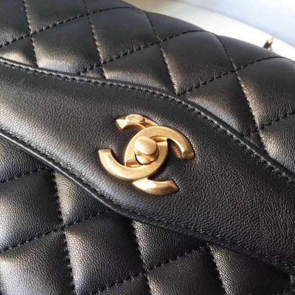 Chanel Classic Shoulder Bag Original Sheepskin Leather A57028 Black