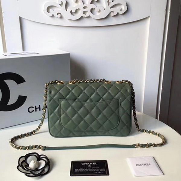 Chanel Classic Shoulder Bag Original Sheepskin Leather A57028 Green