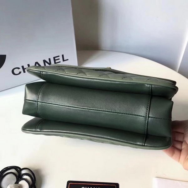 Chanel Classic Shoulder Bag Original Sheepskin Leather A57028 Green