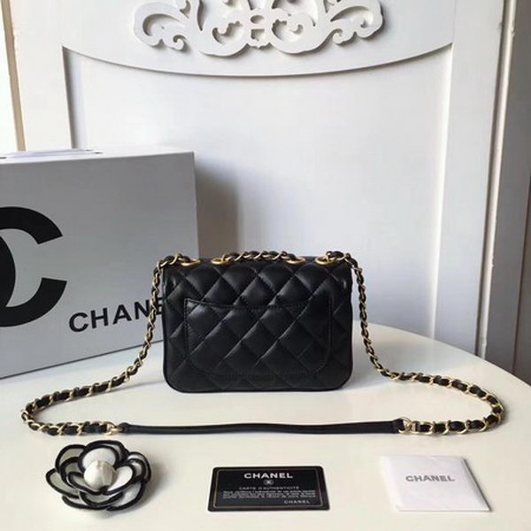 Chanel Classic Shoulder Bag Original Sheepskin Leather A57029 Black