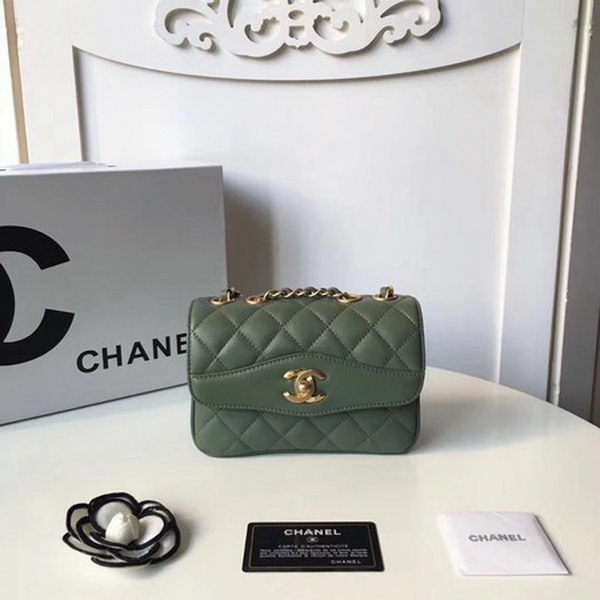 Chanel Classic Shoulder Bag Original Sheepskin Leather A57029 Green