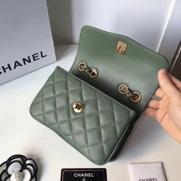 Chanel Classic Shoulder Bag Original Sheepskin Leather A57029 Green