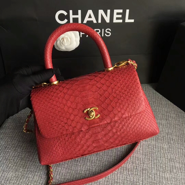 Chanel Original Python Leather Tote Bag 8119I