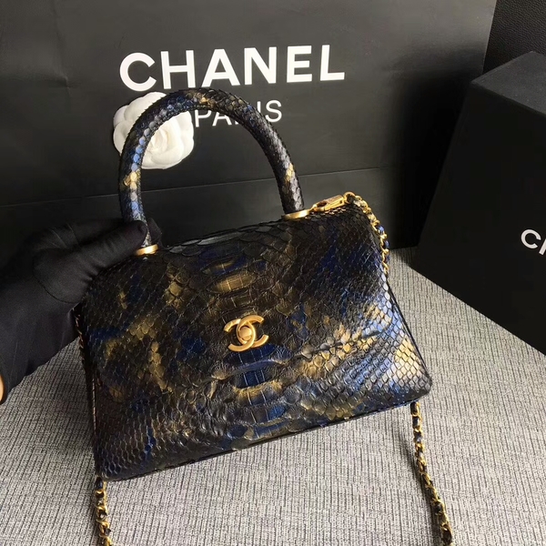 Chanel Original Python Leather Tote Bag 8119J