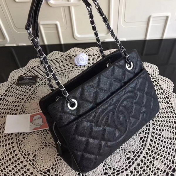 Chanel Shoulder Bag Cannage Pattern Leather CHA3628 Black