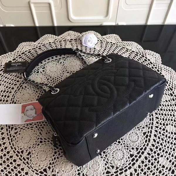 Chanel Shoulder Bag Cannage Pattern Leather CHA3628 Black