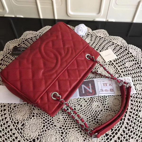 Chanel Shoulder Bag Cannage Pattern Leather CHA3628 Red