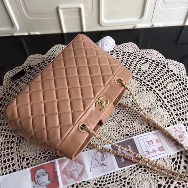 Chanel Shoulder Bag Sheepskin Leather CHA3369 Apricot