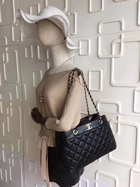 Chanel Shoulder Bag Sheepskin Leather CHA3369 Black