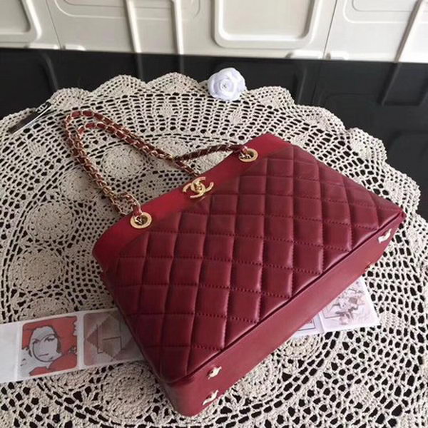 Chanel Shoulder Bag Sheepskin Leather CHA3369 Red