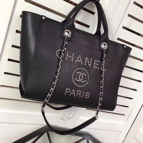 Chanel Tote Bag Calfskin Leather CHA3627 Black