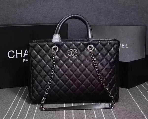 Chanel Tote Bag Sheepskin Leather CHA3625 Black