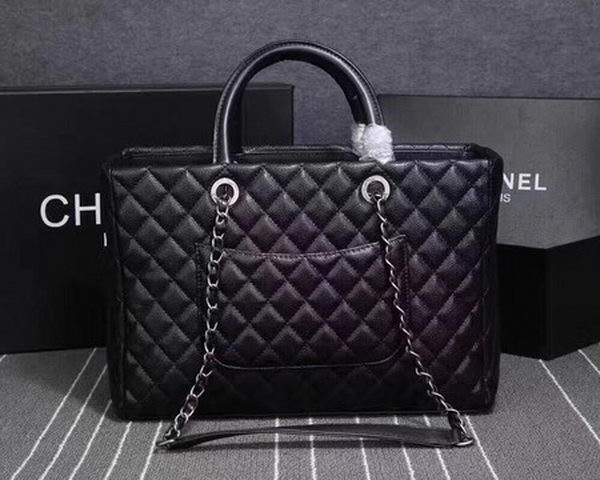 Chanel Tote Bag Sheepskin Leather CHA3625 Black