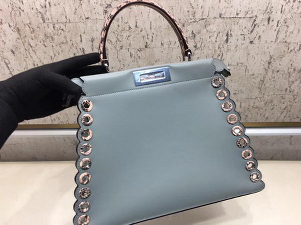 Fendi Peekaboo Small Bag Calfskin Leather 8BN245 SkyBlue