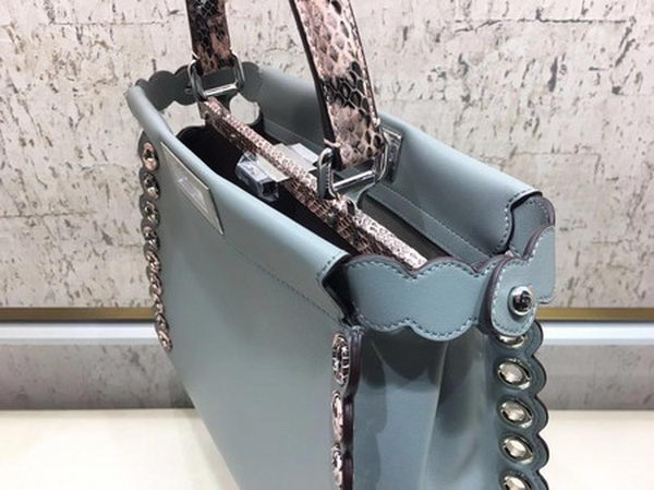 Fendi Peekaboo Small Bag Calfskin Leather 8BN245 SkyBlue