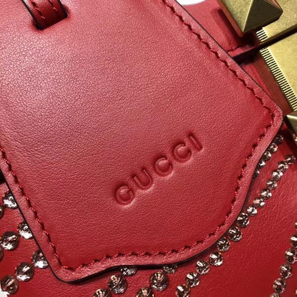 Gucci Crystal Embellished Shoulder Bag 477330 Red