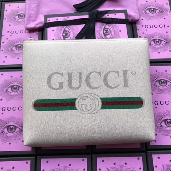 Gucci Print Leather Medium Portfolio ‎500981 OffWhite