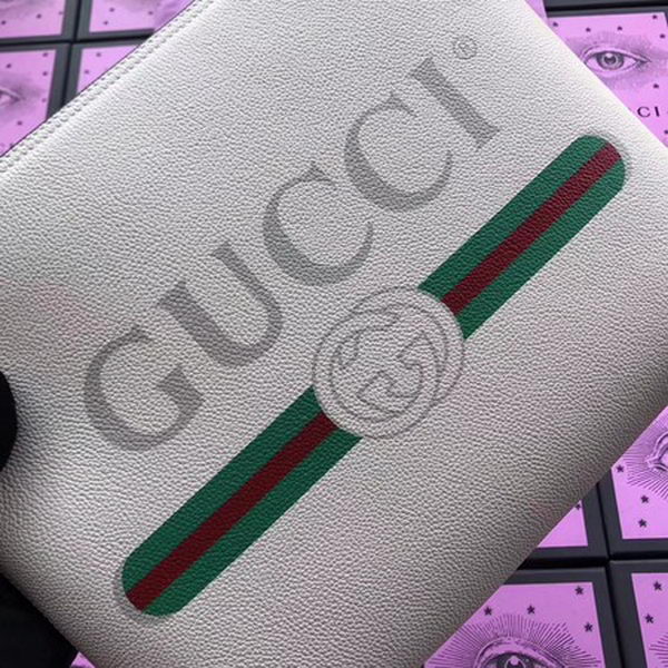 Gucci Print Leather Medium Portfolio ‎500981 OffWhite