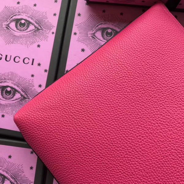 Gucci Print Leather Medium Portfolio ‎500981 Rose