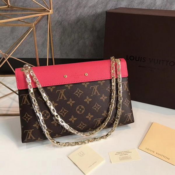 Louis Vuitton Monogram Canvas Pallas Chain Cerise M41201 Light Red