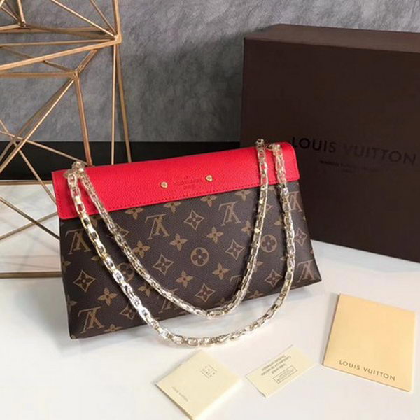 Louis Vuitton Monogram Canvas Pallas Chain Cerise M41201 Red