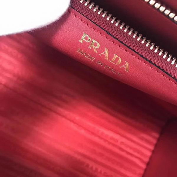 Prada Bibliotheque Handbag in Calf Leather 1BA155 Red