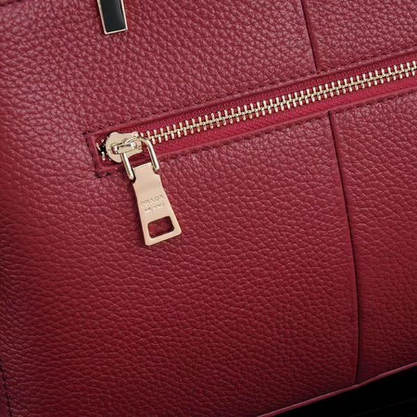 Prada Bibliotheque Medium Saffiano Top-Handle Tote Bag BN0902 Wine