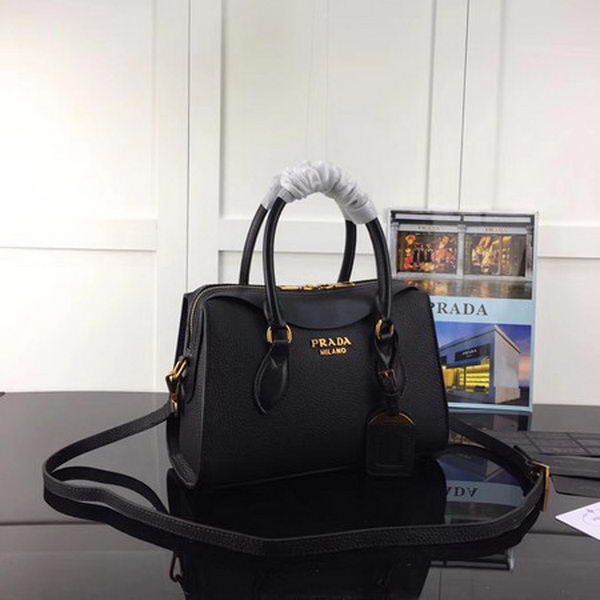 Prada Calfskin Leather Tote Bag 1BH093 Black