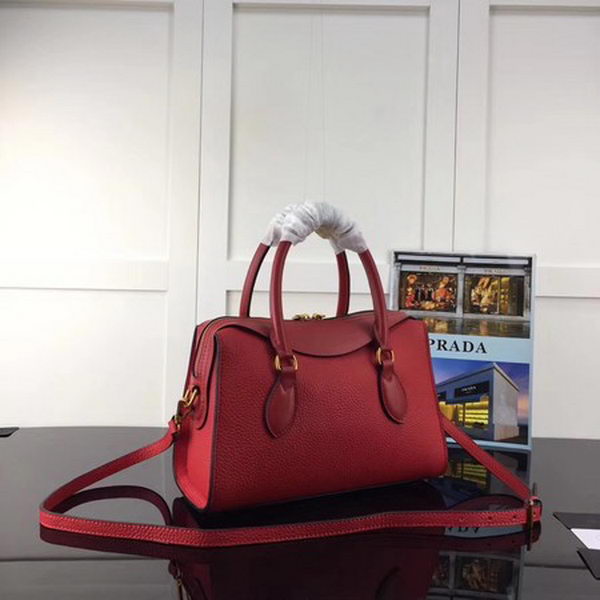 Prada Calfskin Leather Tote Bag 1BH093 Red