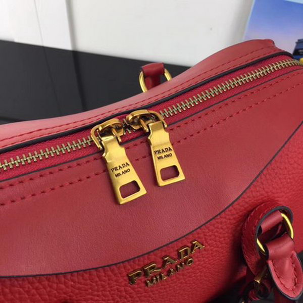 Prada Calfskin Leather Tote Bag 1BH093 Red