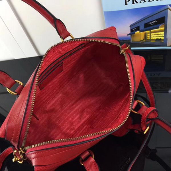 Prada Calfskin Leather Tote Bag 1BH093 Red