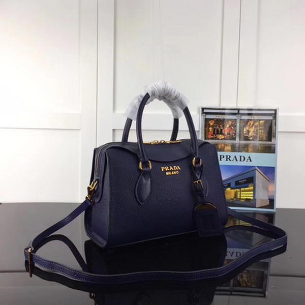 Prada Calfskin Leather Tote Bag 1BH093 Royal