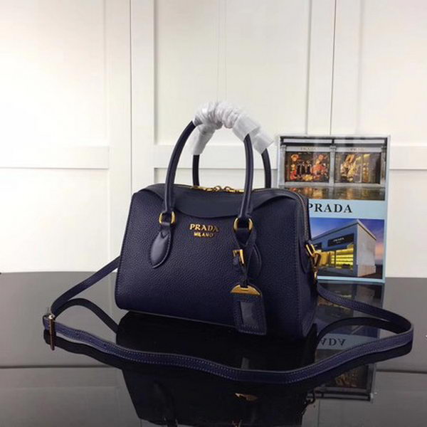 Prada Calfskin Leather Tote Bag 1BH093 Royal