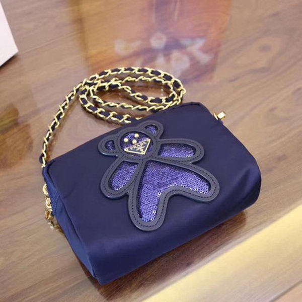 Prada Nylon Shoulder Bag BN1320 Blue