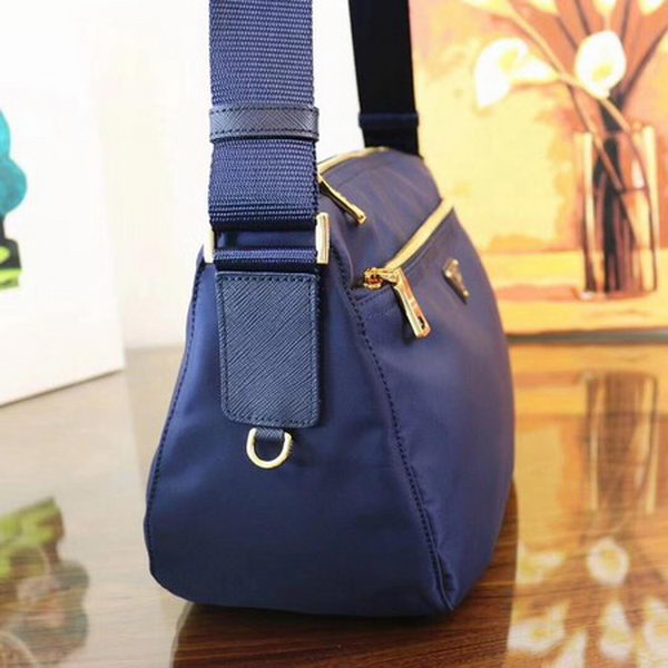 Prada Nylon Shoulder Bag BT0742 Blue