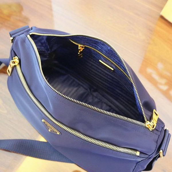 Prada Nylon Shoulder Bag BT0742 Blue