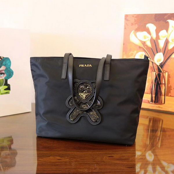 Prada Nylon Tote Bag 1BG052 Black