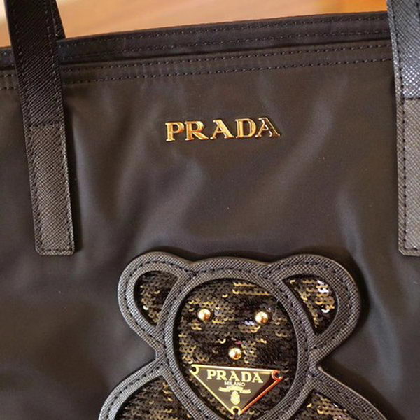 Prada Nylon Tote Bag 1BG052 Black