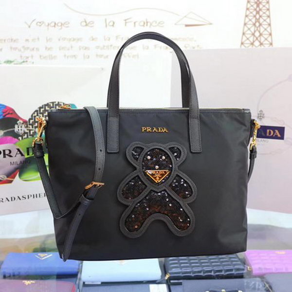 Prada Nylon Tote Bag 1BG061 Black