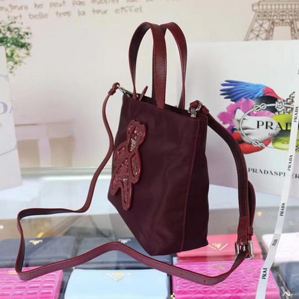 Prada Nylon Tote Bag BN2835 Wine