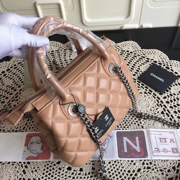 Chanel Sheepskin Leather Tote Bag 8230 Camel