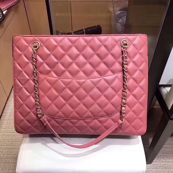 Chanel Original Sheepskin Leather Tote Bag 8810 Pink