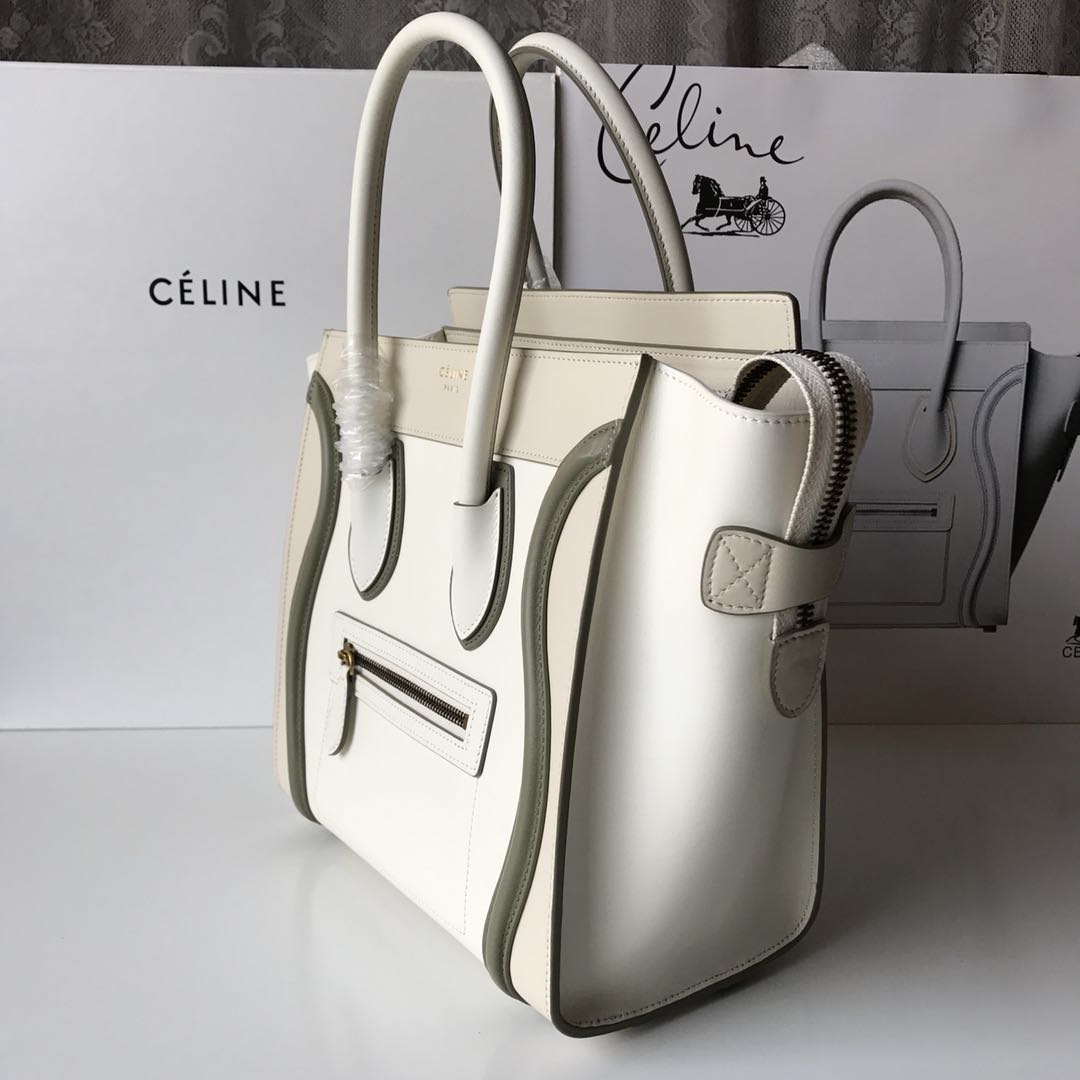 Celine Luggage Tote Bag Original Leather CLY33081M White