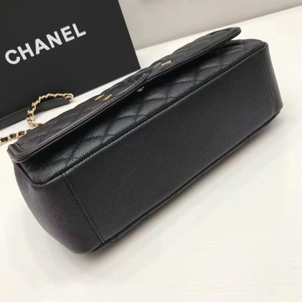 Chanel Original Cannage Pattern Shoulder Bag 66870 Black