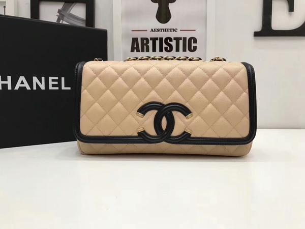 Chanel Original Cannage Pattern Shoulder Bag 66870 Camel