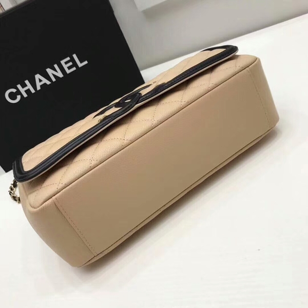 Chanel Original Cannage Pattern Shoulder Bag 66870 Camel