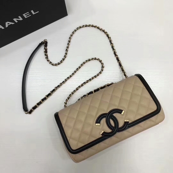 Chanel Original Cannage Pattern Shoulder Bag 66870 Camel