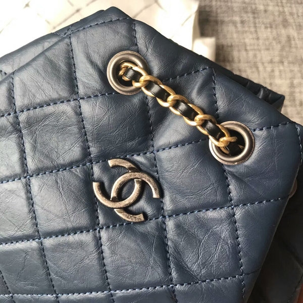 Chanel 2018 Original Calfskin Leather Backpack 81229 Blue