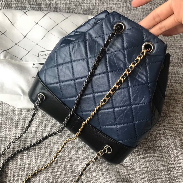 Chanel 2018 Original Calfskin Leather Backpack 81229 Blue