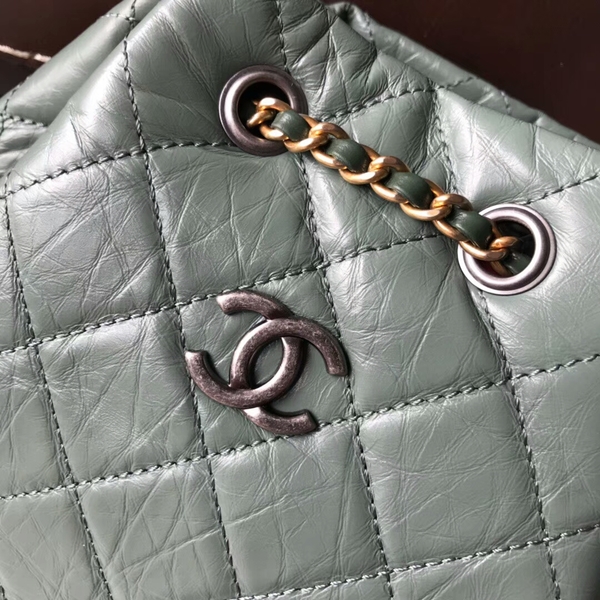 Chanel 2018 Original Calfskin Leather Backpack 81229 Green